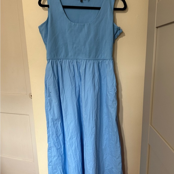 Theory mixed media combo poplin dress - M - Picture 2 of 6